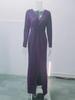 Sparkling Crystal V-Neck Evening Gown - Elegant Luxury Banquet & Performance Dress