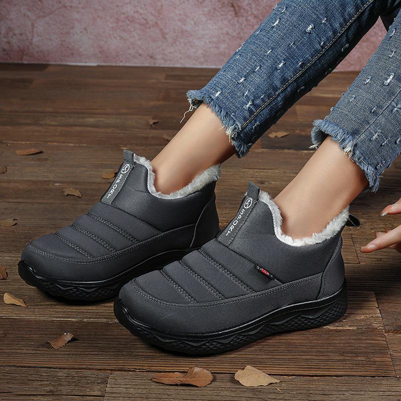Cotton Shoes Winter Women's Cotton Boots New Velvet Thickened Women's Shoes Casual Warm Mother Shoes Snow Boots