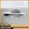 Fits Toyota Land Cruiser LC300 (2022-2025) Silver Door Light Cover Rain Guard Grille Trim