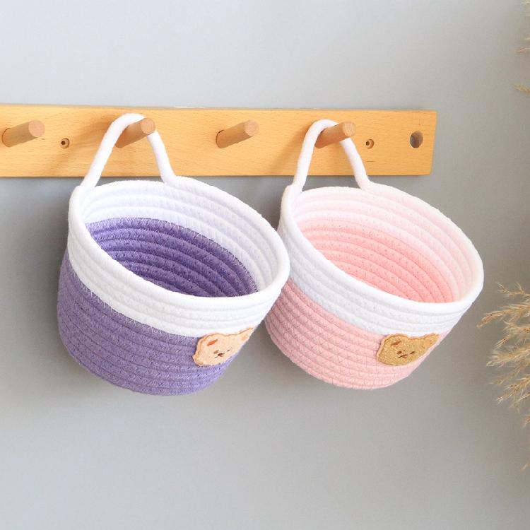 Small Woven Storage Baskets with Handles Basket for Kids Home Decor Toy Basket