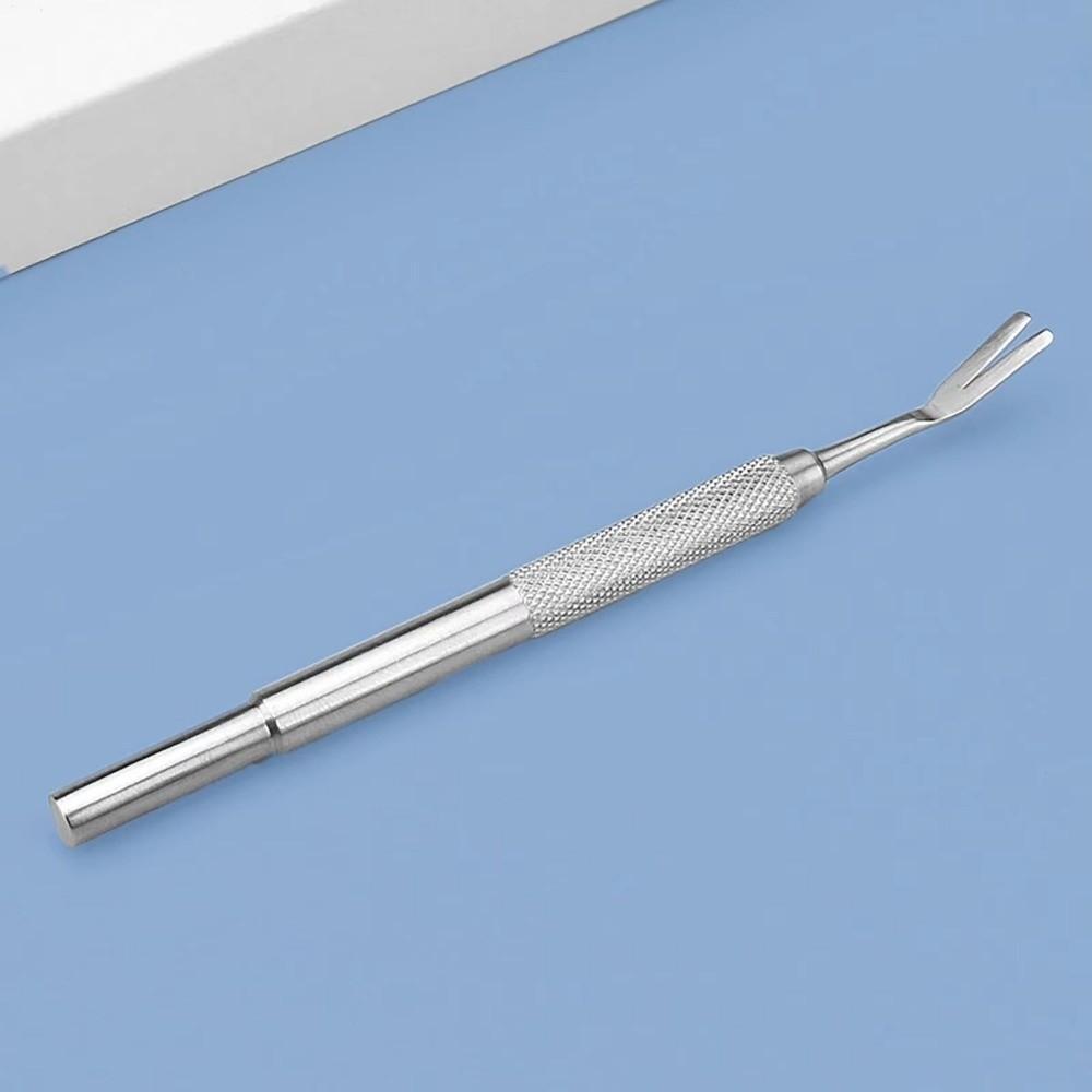 New Stainless Steel Tick Fork Fork Shape Effective Design Tick Removal Tool Silver Pet Tick Remover Dog Care Tool