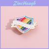 Trendy Rainbow Letter Brooch Contemporary Metal Pin Fashionable Enamel Badge Accessory