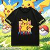 2026 New Streetwear Pokémon T Shirt, Cartoon Graphic Crew Neck Tee, Kawaii Cute Summer Casual Tops For 3-14Y Boys And Girls