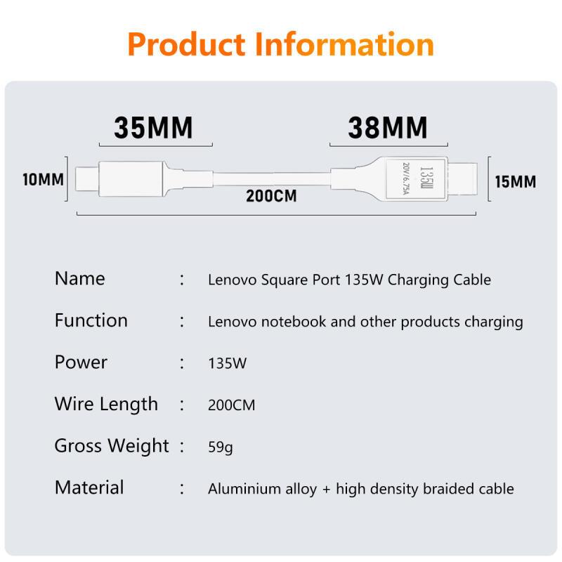 HdoorLink PD 135 Вт Зарядное устройство Type-C USB-C в USB-переходник для зарядного устройства для быстрой зарядки Кабель-адаптер Шнур для Lenovo Legion Y9000P Y9000K Y7000