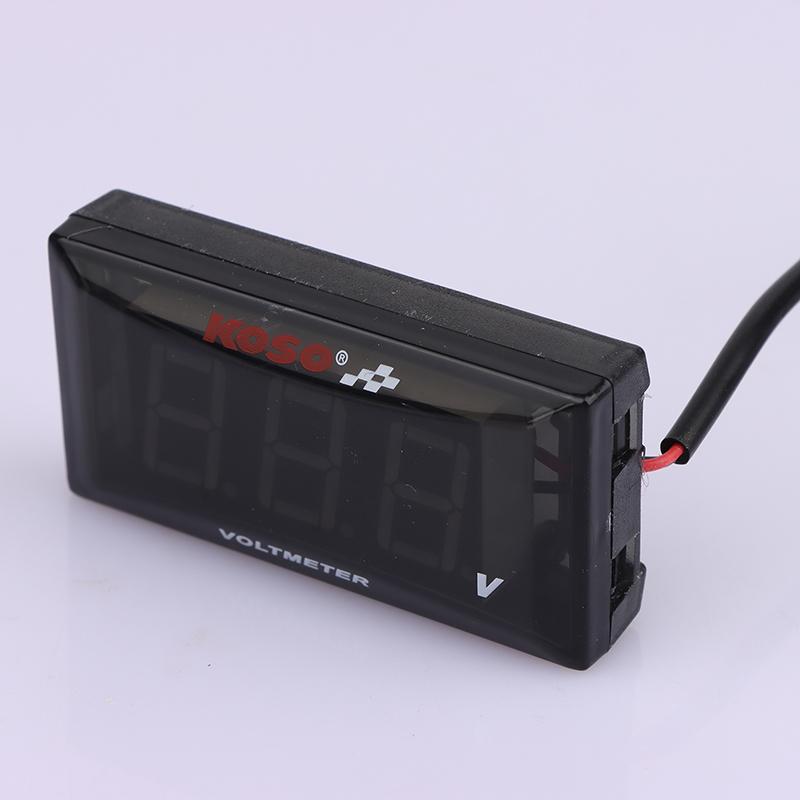 Motocykl DC 12-150V Digitální voltmetr LED displej Vodotěsný tester napětí Měřič stavu baterie S držákem