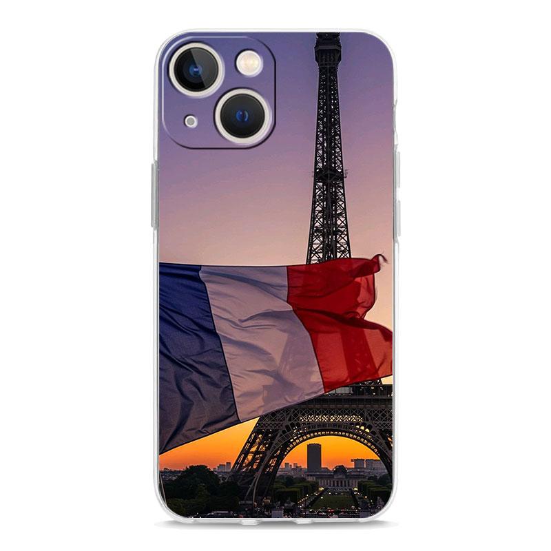 Phone Case For iPhone 17 Air Cases iPhone 16 15 12 13 14 Pro Max SE 7 8 Plus iPhone11 Clear Soft Cover France Flag
