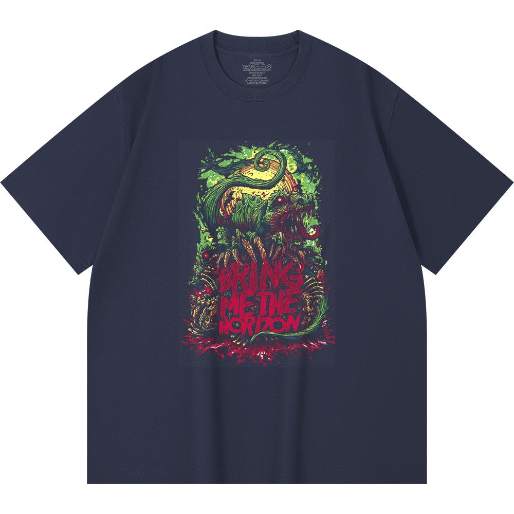 230 Gsm 100% Cotton Heavy Metal T-Shirt  Rock Band Popular Music Print Unisex Heavy Cotton T Shirt