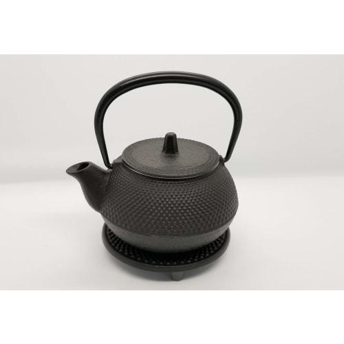 Iwachu Iron Teapot and Teapot Set, 3-Type New Arare Set, Black Finish, 0.32L, No Enamel, Suitable for Direct Heat, Nanbu Ironware, 16105
