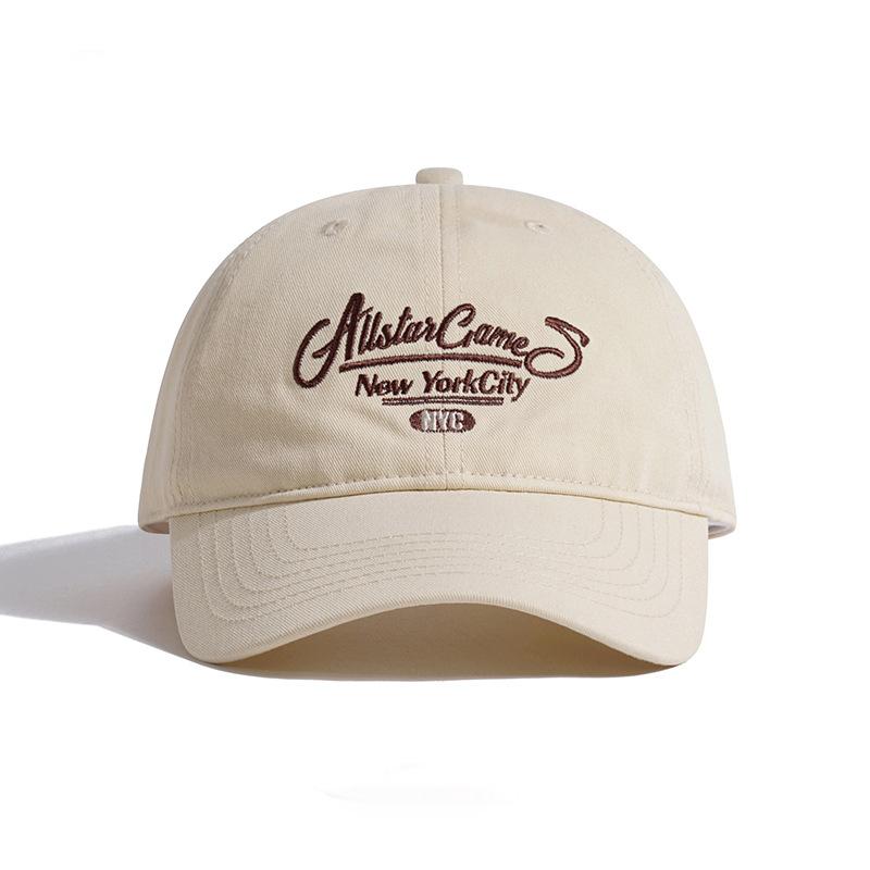 Letter embroidered baseball cap women's spring and summer new sunshade street face small big brim cap men