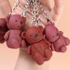 Cute Bear Matte Lipstick Keychain Lipstick Waterproof Lasting Lip Glaze Portable Lip Gloss