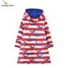 2024 Spring Floral Pattern Hooded Long Sleeve Children's Dress