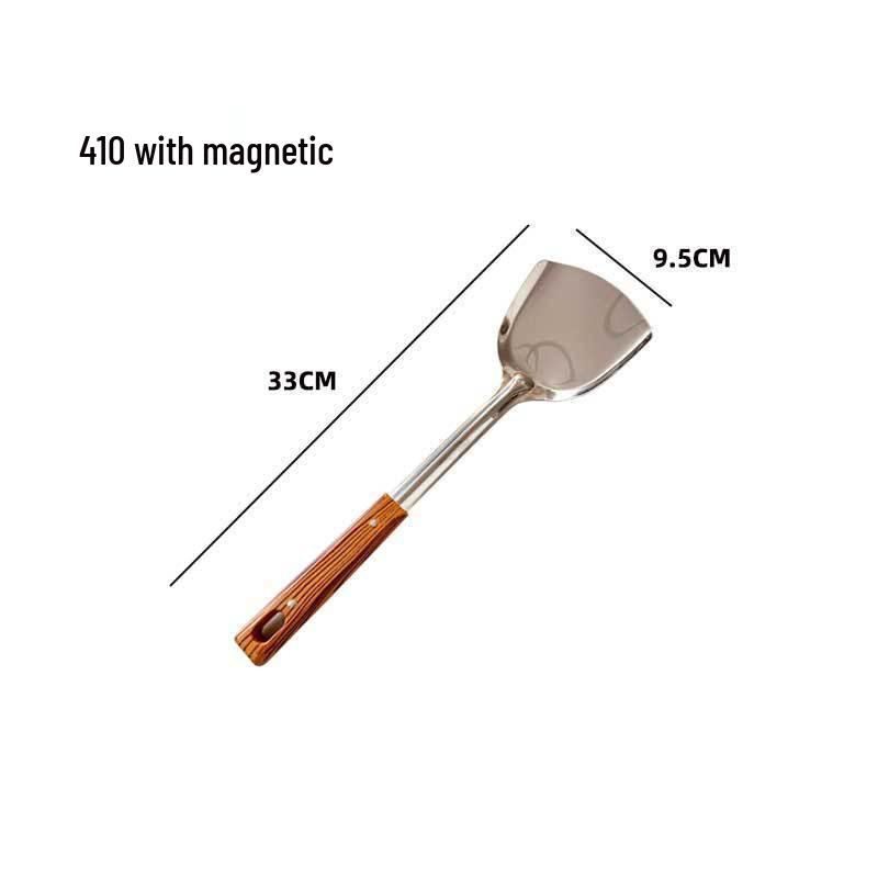 Rosewood Handled Thickened 304 Stainless Steel Wok Spatula and Ladle Set