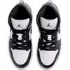 Air Jordan 1 Mid kids mid-top basketball shoes white black comfortable versatile durable for little kids & big kids DQ8424-101