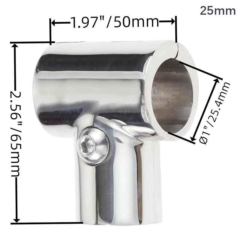 

22 мм 25 мм внутренний диаметр 90 градусов морской нержавеющая сталь 316 фитинг тройник коррозионностойкий фитинг поручня лодки фитинги поручня лодки 25mm