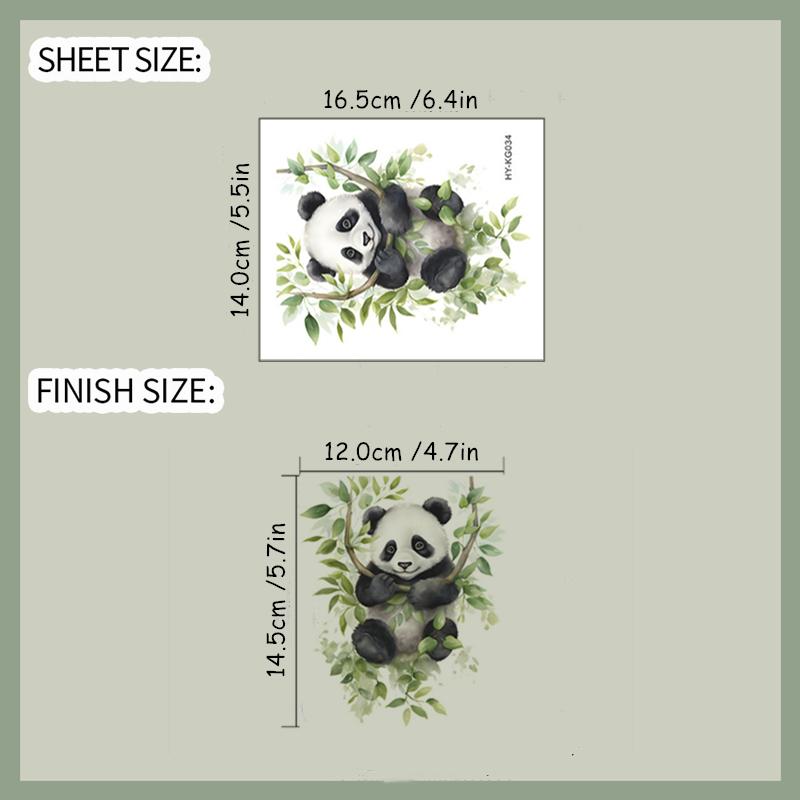 Cute Baby Panda Vinyl Wall Art Switch Stickers Aesthetic Room Decoration For Home Nursery Kids Bedroom Animal Anime Poster
