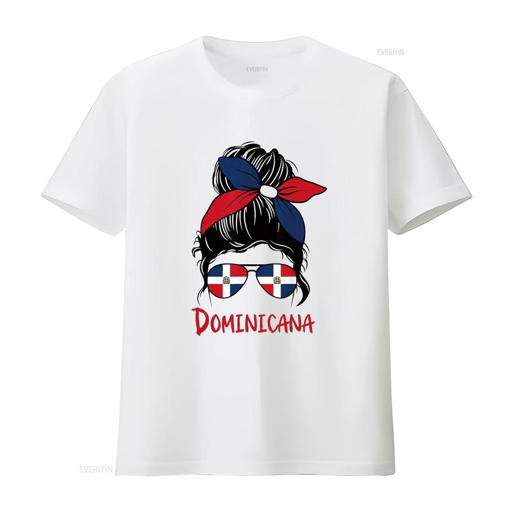 Dominicana Dominican Girl Republica Republic T Shirt White Vintage Washed Streetwear Designer Clothes Unisex Soft Stretched