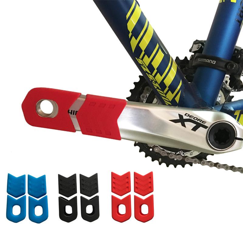 Enlee Bicycle Crank Protective Cover, Universal Mountain Bike Dental Disc Crank Silicone Protective Cover