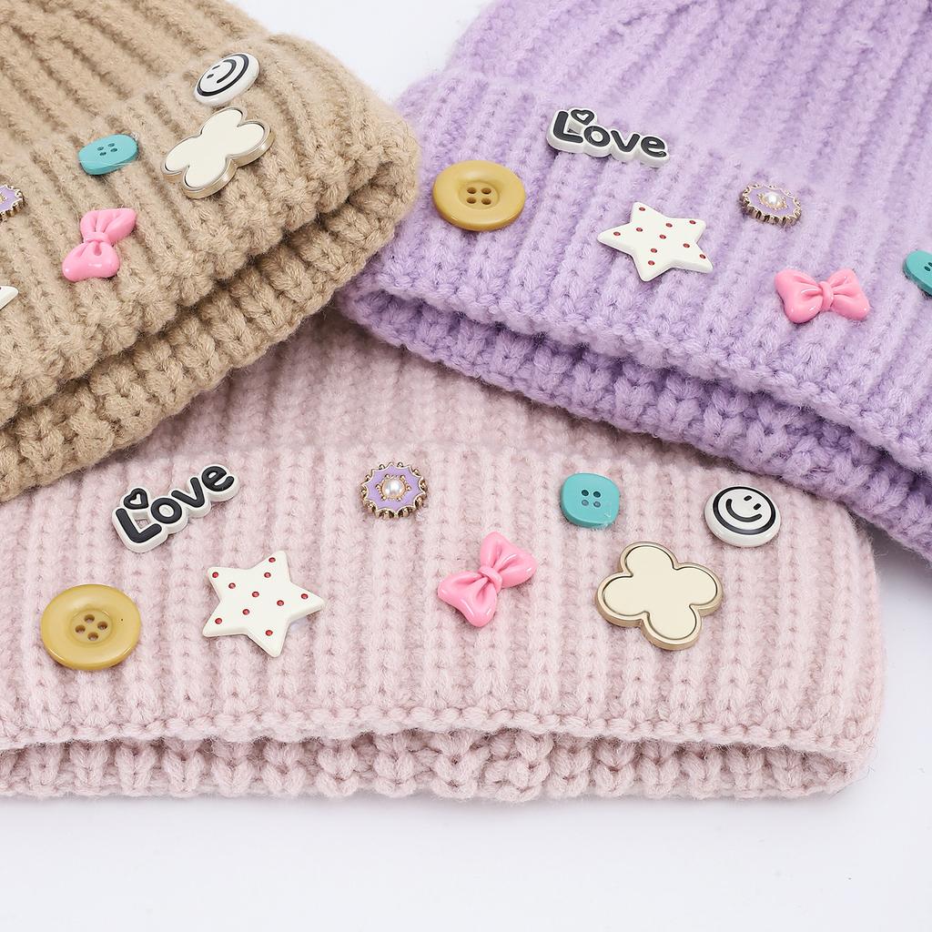 Autumn And Winter Wool Hat Women'S Casual Warm Ear Protection Hat Thickened Fashionable Versatile Student Knitted Hat