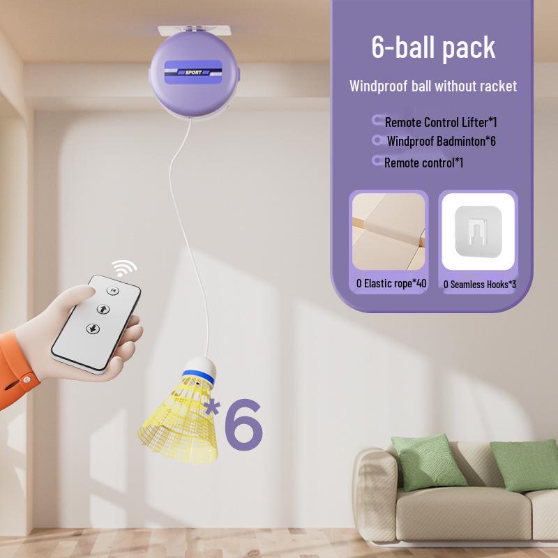 Solo Badminton Trainer: Self-Return Rebound Device with Suction Cup for Spin Practice