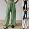 2024 Women's Elegant Wide-Leg Elastic Waist Pants - Versatile Casual Fashion