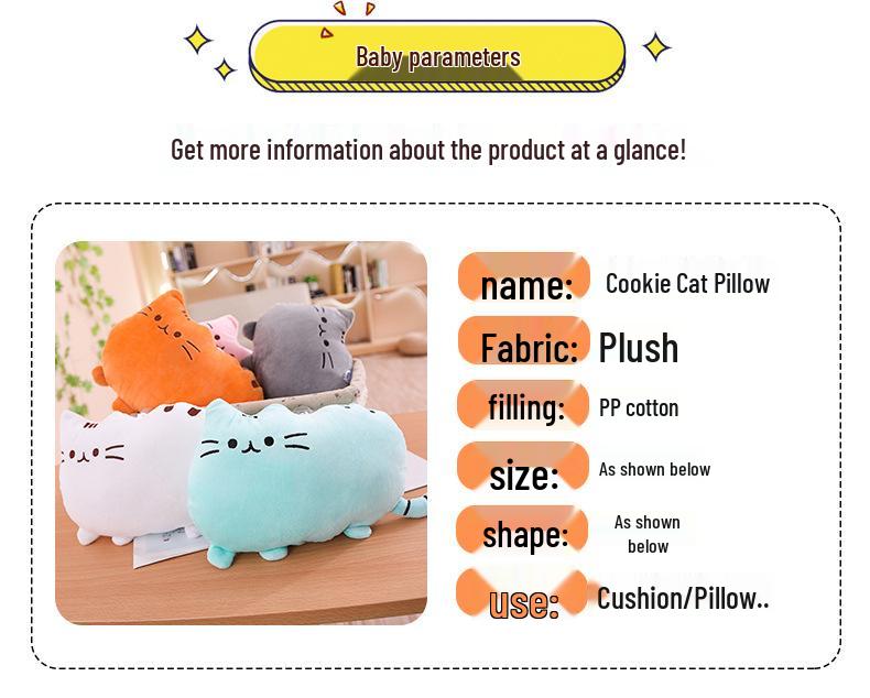 Biscuit Cat Pillow Meow Star Plush Toy