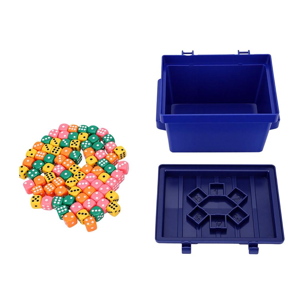 Plastic Dice Game, Party Dice Set for 2-4 Players with Quick 5-10 Minute Turns for Family Game Nights on the Go