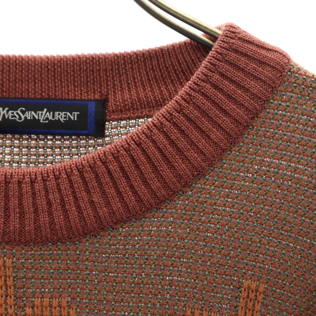 YVES SAINT LAURENT 90s Old Overall handle Long sleeve sweater L knit Men's Used