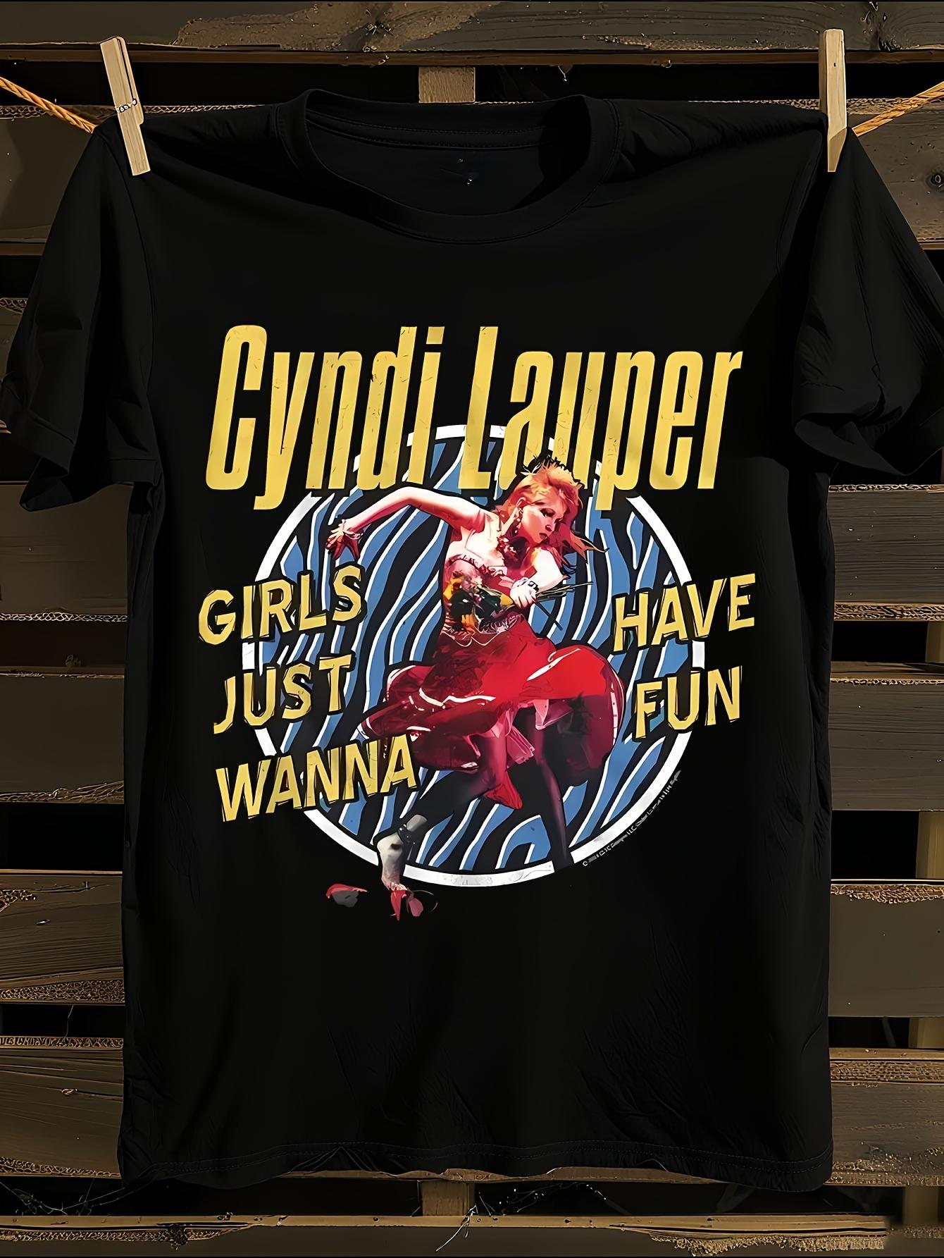 Cyndi Lauper Just Wanna Music Vintage Graphic T-shirt M