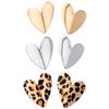 A Pair of Women's Earrings, Smooth Irregular Heart-Shaped Earrings, Suitable for Daily Wear and Vacation Wear