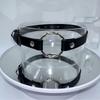 Cross Men's Double Collar Bracelet & Clavicle Chain - Trendy Retro Leather Rope Neck Accessory for Girls