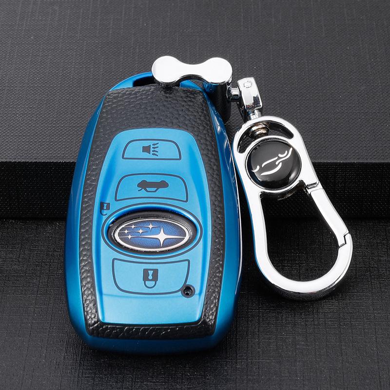 Subaru Forester Outback XV Legacy BRZ Smart Key Case - Premium Autoschlüsselhülle mit Schnalle