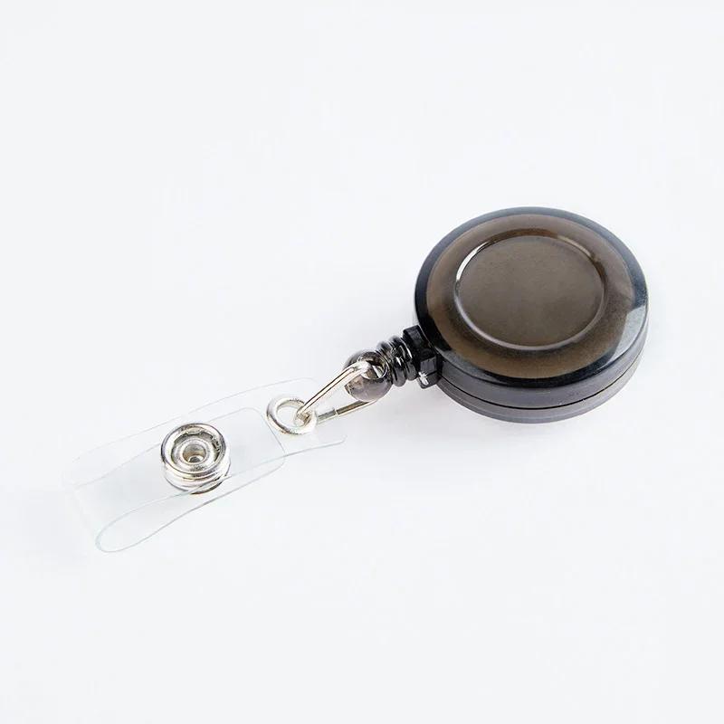 Fashion Metal Card Cover Case Bank Business Work Card Holder with ABS Retractable Badge Reel Lanyard Credit ID Card Badge Bag