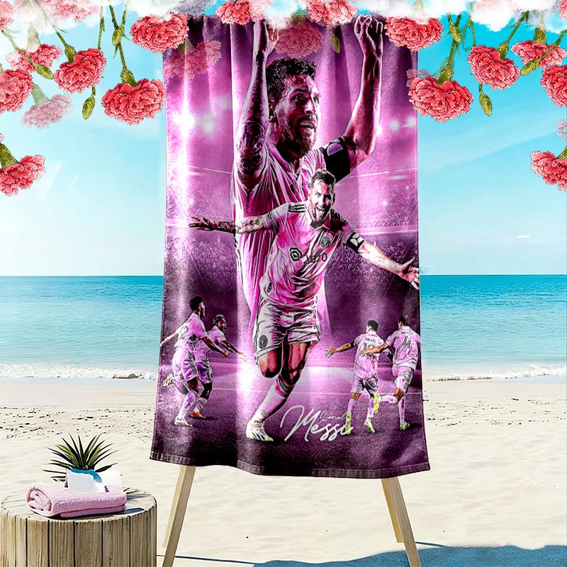 Argentina's Football Glory beach towel Beach towel for vacation photos Outdoor camping seaside Absorbent bath towel quick-drying swim towel