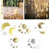 Mubarak Eid Muslim Islam Banner Moon Star Ramadan Trendy Bunting Hanging Decor
