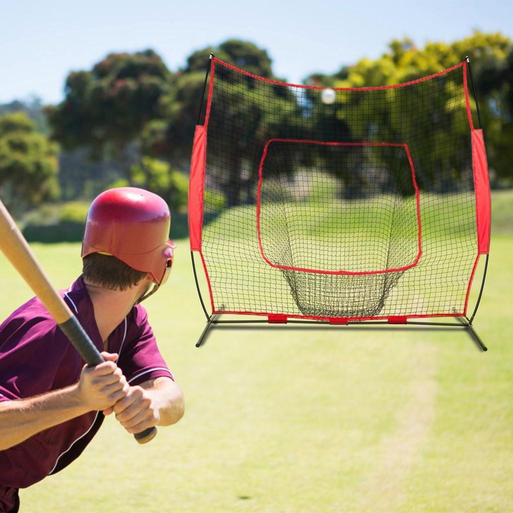 Baseball Practice Net Hitting & Pitching Softball Practice Net Portable Outdoor Baseball Training Set