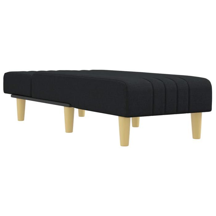 VidaXL Chaise longue noir tissu 352821