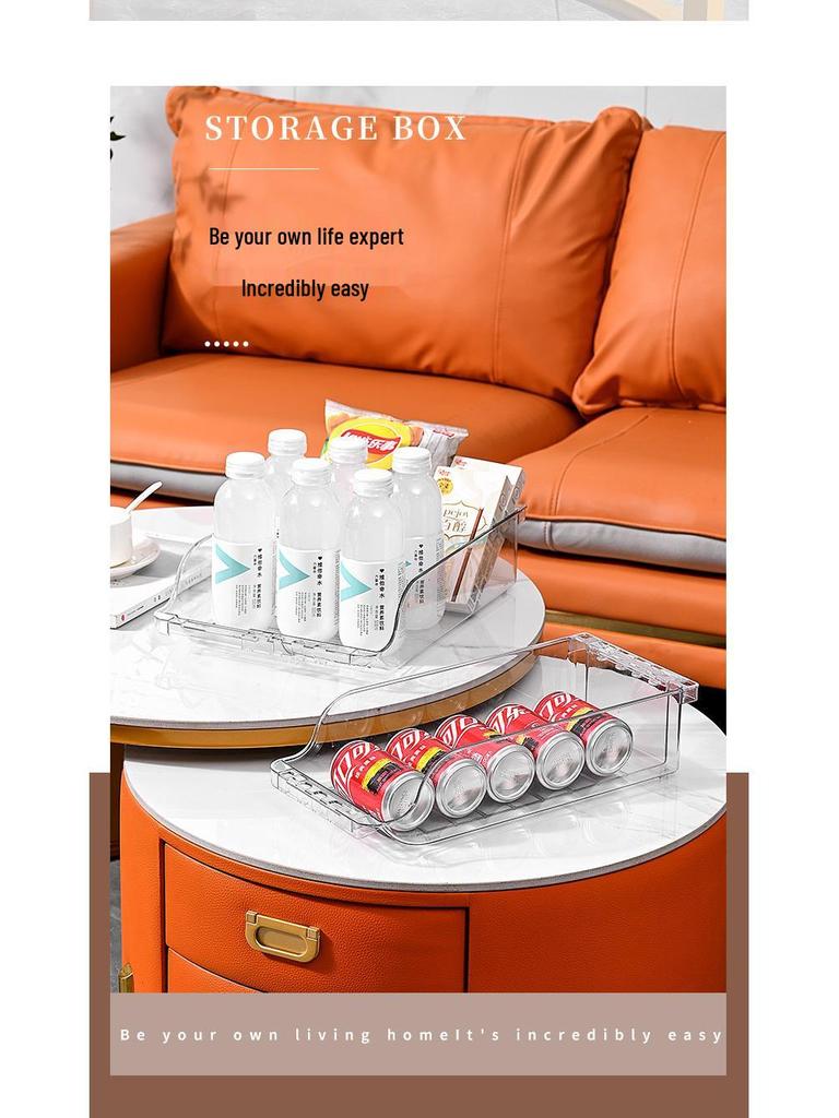 Retractable Plastic Refrigerator Organizer: Stackable Beverage and Food Storage Container