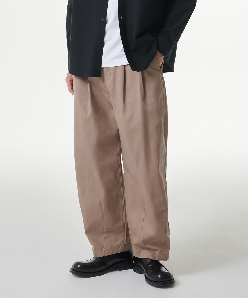 MUSINSA STANDARD Cotton Wide Balloon Pants [Mocha Beige]