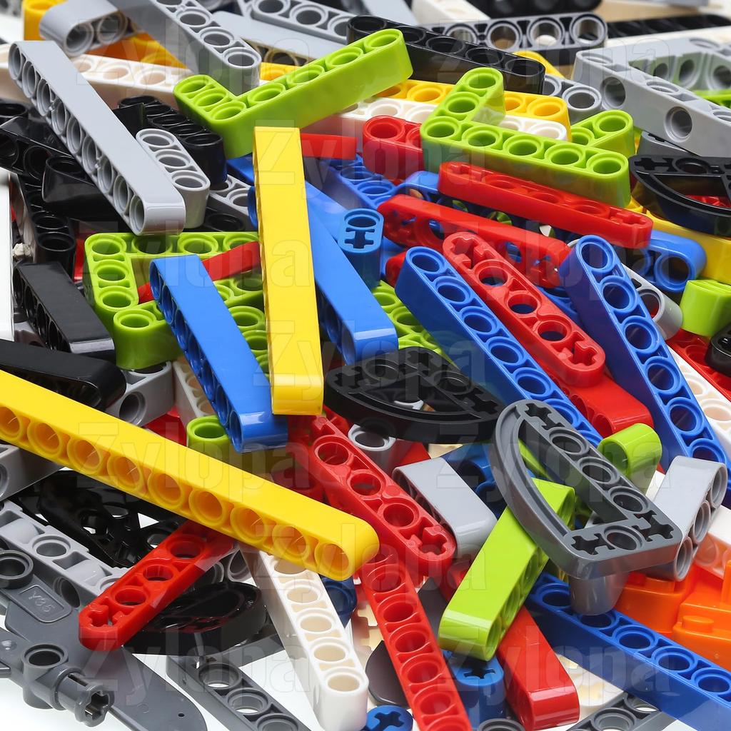 Zylopa 284-Piece Technic Beam Set, Technic Parts, Technic Frame Block Set, Rotor Helicopter Minifigure Block Separator, Technic Pieces (Random Color)