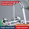 Hot and Cold Out Water Inlet Valve Metal Double Shower Faucet Valve Modern Diverter Valve