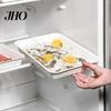 Storage Food Tray White Stackable Round Edges Easy to Clean Spill Dessert Platter Resistant Multipurpose Plastic Hot Pot Serving for Dining Room