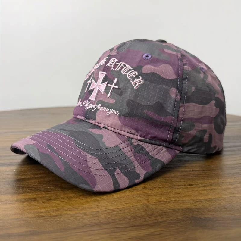 American summer plaid quick-drying camouflage baseball cap for men and women couples fashion trend versatile cool handsome sun hat