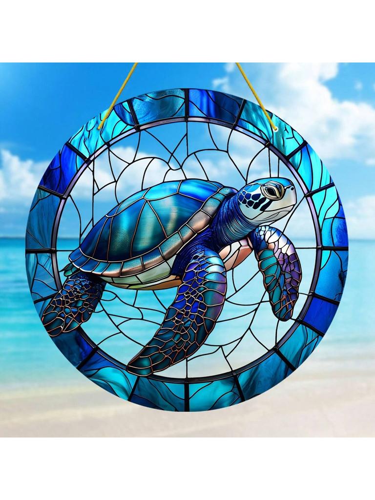 1pc Acrylic Turtle Vibrant Garden And Patio Sun Catcher, Spiritual Room Decor, Perfect Gift For Turtle Lovers