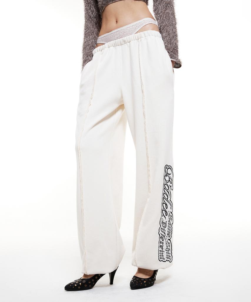 BADEE Layered Sweatpants Cream