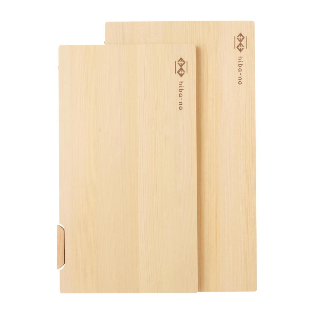 Umezawa Woodcraft Co., Ltd. Aomori Hiba Cutting Board with Stand, 40 x 22 x 1.5 cm