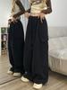 American Spicy Girl Women's Hip Hop Joggers - Spring/Autumn, Loose Fit, Multi-Pocket, Wide Leg, Slimming Casual Pants