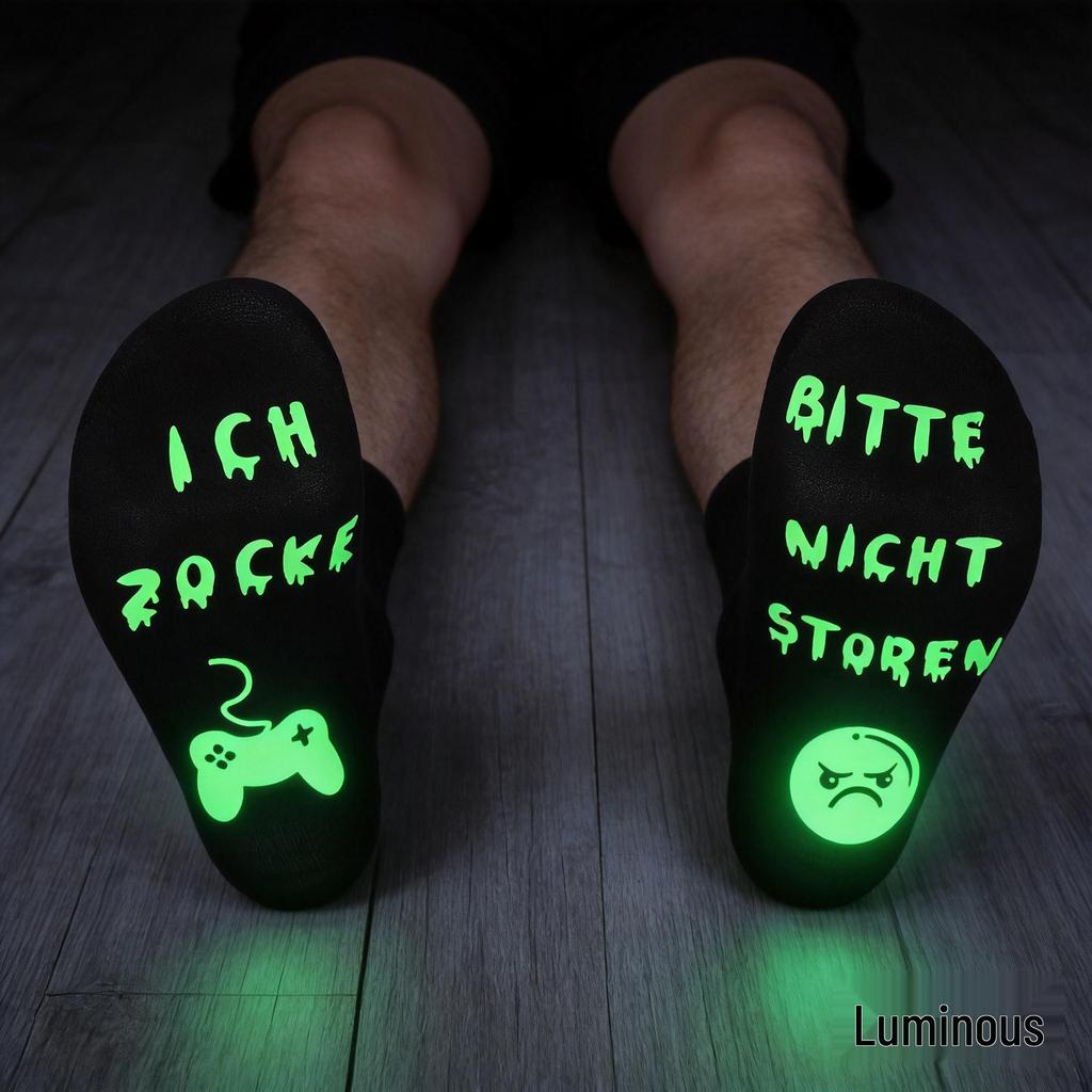 Leuchtende rutschfeste Gaming-Socken bis zur Wade - Outdoor-tauglich, Trendige Übergröße Bestseller für Europa und Amerika