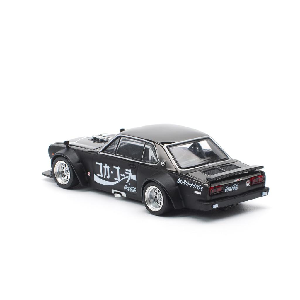 POP RACE SKYLINE DRIFT COCA COLA ZERO JP BLACK CHROME PR640161 1/64 GT-R (HAKOSUKA) - (Finished Model)
