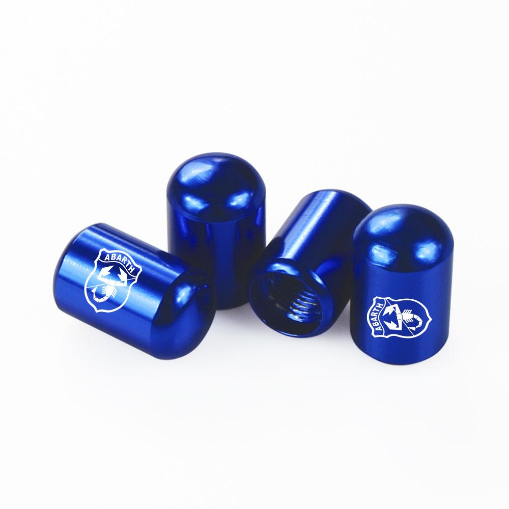 4PCS Car Wheel Tire Valve Caps Tyre Air Stems Cover For Fiat 500 Abarth Punto Panda Bravo Tipo Ducato 250 Argo Car Accessories