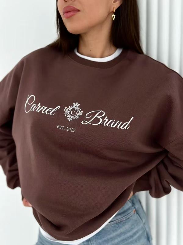 Trendy Retro Letter Print Loose-Fit Hoodie: Casual American Autumn/Winter Fashion